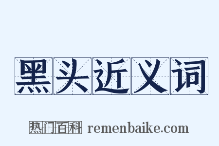 黑头近义词是什么意思的图片